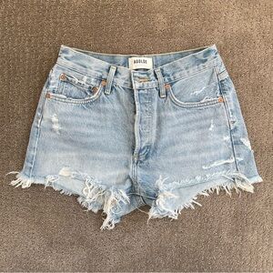 Agolde Parker Shorts - Size 25, Light Blue